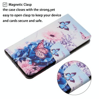 For Xiaomi Redmi Note 13 Pro 5G Colored Drawing Pattern Leather Phone Case(Purple Butterfly)