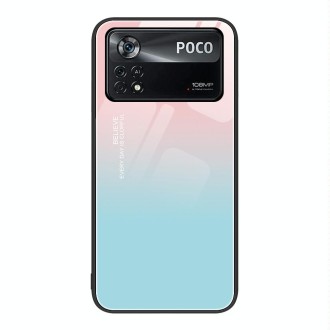 For Xiaomi Poco X4 Pro 5G Colorful Painted Glass Phone Case(Blue Sky)