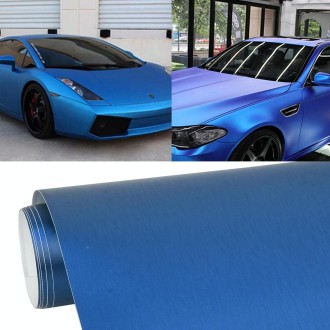 1.52 * 0.5m Waterproof PVC Wire Drawing Brushed Chrome Vinyl Wrap Car Sticker Automobile Ice Film Stickers Car Styling Matte Bru