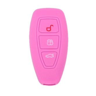 For Ford Focus/Mondeo 2pcs Folding Three-Button Key Protect Cover(Pink)