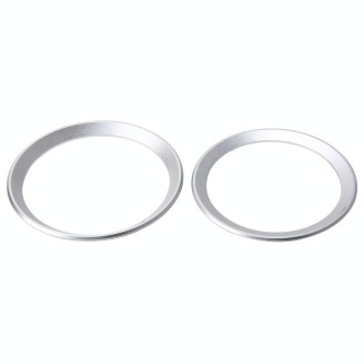 2 PCS/Set Zinc Alloy Steering Wheel Decoration Ring Sticker Logo Car Styling Modification Car Front Logo Ring Decoration Rear Co