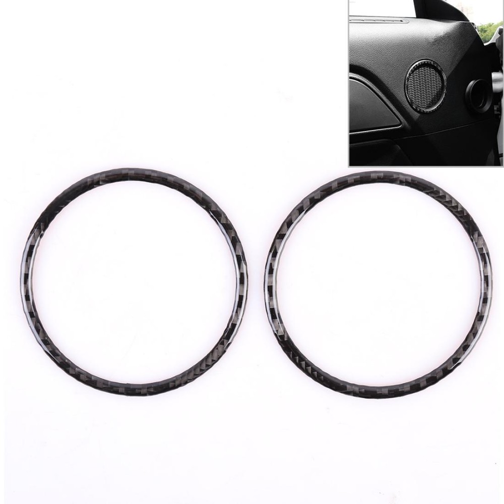 2 PCS Car Door Horn Trim Ring Decorative Sticker for Ford Mustang