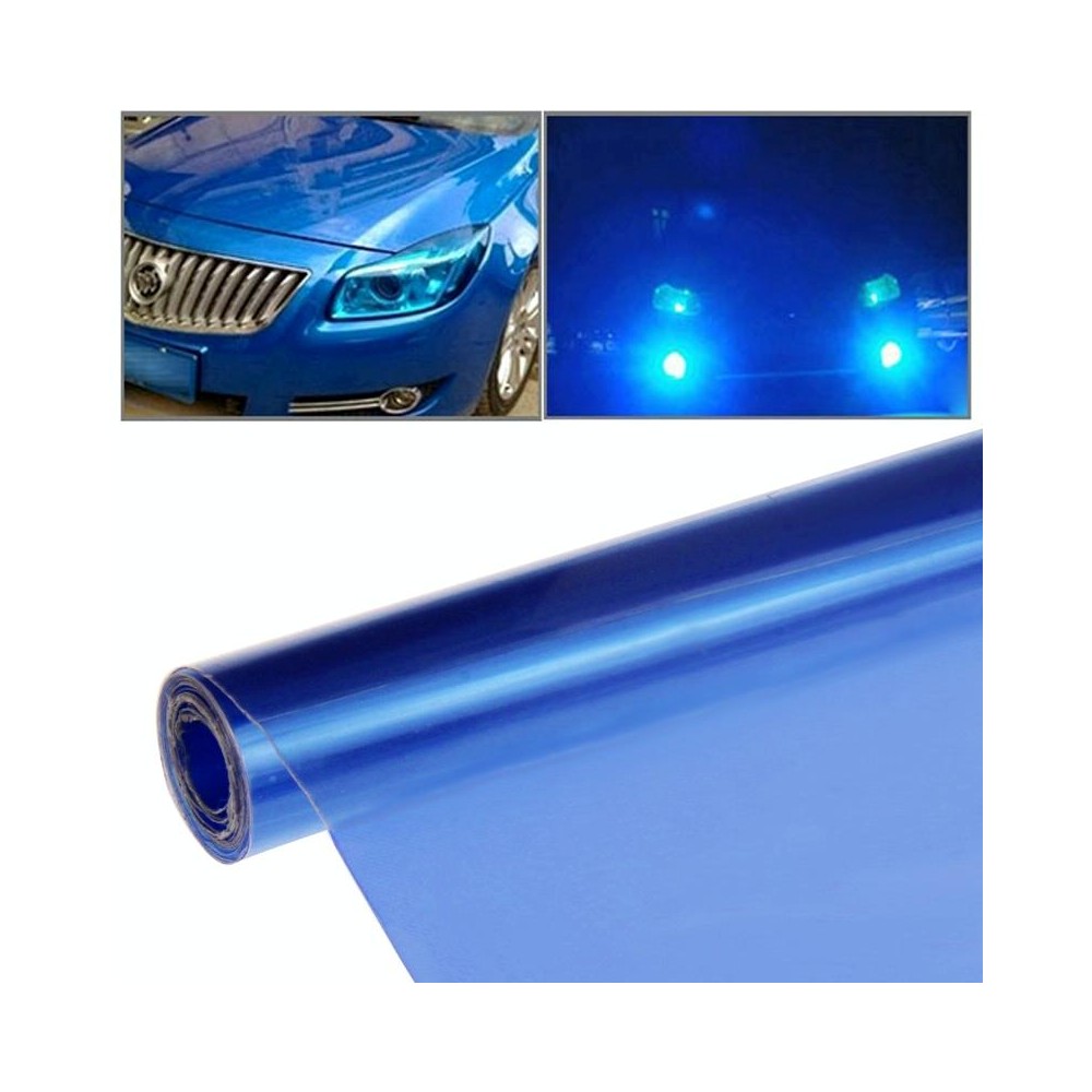 Protective Decoration Flash Point Car Light Membrane /Lamp Sticker, Size: 195cm x 30cm(Dark Blue)