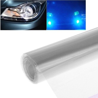 Protective Decoration Bright Surface Car Light Membrane /Lamp Sticker, Size: 195cm x 30cm(Transparent)