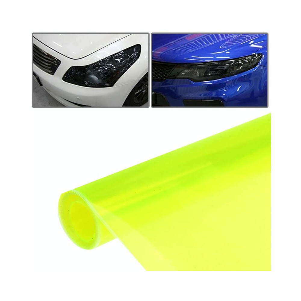 Protective Decoration Flash Point Car Light Membrane /Lamp Sticker, Size: 195cm x 30cm (Fluorescent Green)