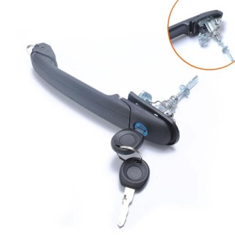 Car Front Door handle 6N0837207C, 66N0837207D + 2 Keys for Volkswagen Polo