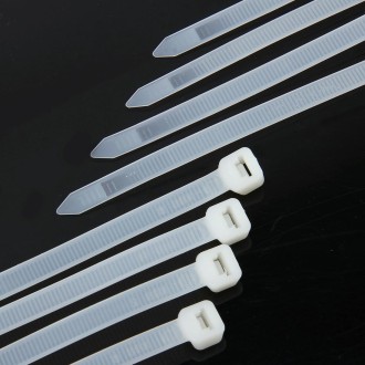 100pcs /Pack 8mm*200mm Nylon Cable Ties(White)