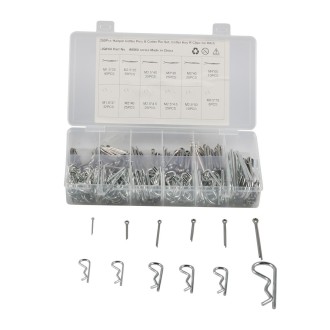 250pcs / Box Heavy Duty Zinc Plated Cotter R Tractor Clip Pin(Silver)