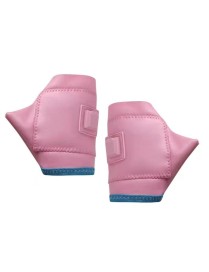 1 Pair Adjustable Temperature Rechargeable Intelligent Electric Heating Gloves Half Finger Gloves, Size: L(Pink)