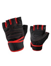 ST-2120 Gym Exercise Equipment Anti-Slip Gloves, Size: S(Red)