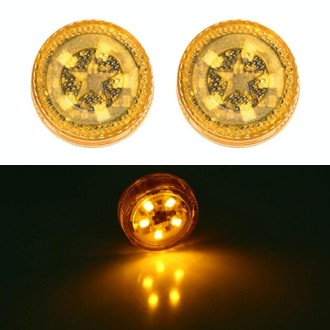 2 PCS Car Door Magnetic Warning Strobe Light Lamp(Yellow Light)