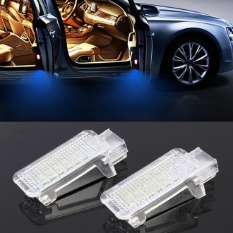 2 PCS LED Car DC 12V 1.5W Door Lights Lamps for Audi / Volkswagen(Blue Light)