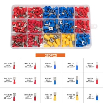 280pcs /Set Cold Pressed Terminal Block Connector Assembly Set