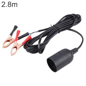 E14 Car Battery Charging Crocodile Clip to Headlight Connection Cable, Cable Length:2.8m