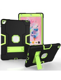 Contrast Color Robot Silicone + PC Tablet Case For iPad 6 / iPad Pro 9.7 2016(Black Yellow Green)