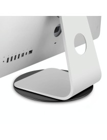AP-5M iMac Computer Monitor Aluminum Alloy Base 360 Degree Rotatable Chassis Support Holder (Black)
