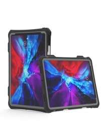 For iPad Pro 11 inch (2020) RedPepper Shockproof Waterproof PC + TPU Protective Tablet Case with Lanyard & Pen Tray & Holder(Bla
