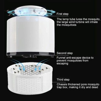 Household Mute Inhalation Photocatalyst USB Physical Mosquito Killer 365-White(USB)