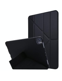 For iPad Pro 11 (2020) TPU Horizontal Deformation Flip Leather Tablet Case with Holder (Black)