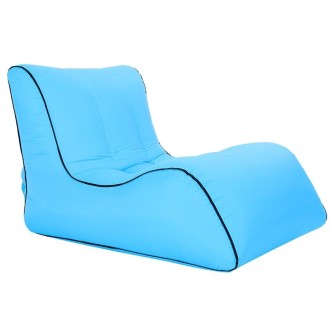 BB1803 Foldable Portable Inflatable Sofa Single Outdoor Inflatable Seat, Size: 70 x 60 x 55cm(Sky Blue)