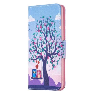 For Xiaomi Redmi Note 13 Pro 4G Global Colored Drawing Pattern Leather Phone Case(Owl)