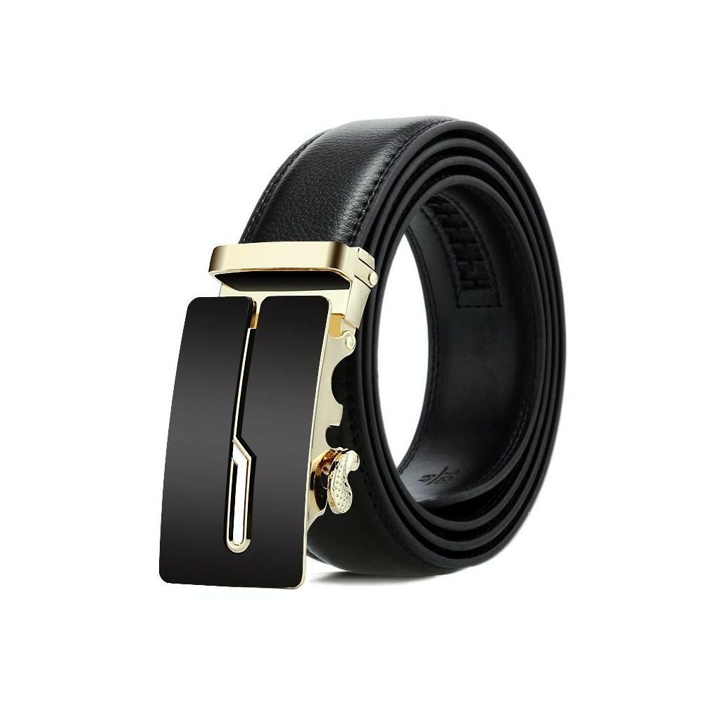 Dandali Casual Men Automatic Buckle Belt Business Soft Leather Pants Band, Length (cm): One Size 110-125cm(ZD-25)