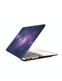 For Macbook Air 11.6 inch Starry Sky Patterns Apple Laptop Water Decals PC Protective Case(Blue)