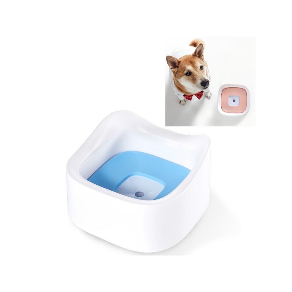 Pet Floating Drinking Bowl Without Wet Mouth Bowl Splash-Proof Drinking Bowl Pet Drinker(Blue)