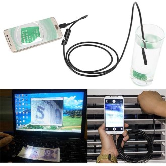 AN97 Waterproof Micro USB Endoscope Hard Tube Inspection Camera for Parts of OTG Function Android Mobile Phone, with 6 LEDs, Len