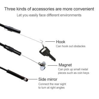 AN97 Waterproof Micro USB Endoscope Hard Tube Inspection Camera for Parts of OTG Function Android Mobile Phone, with 6 LEDs, Len