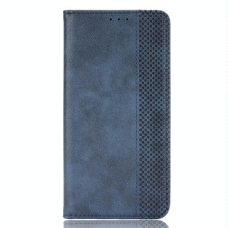 For Ulefone Power Armor 14 / 14 Pro Magnetic Buckle Retro Texture Leather Phone Case(Blue)