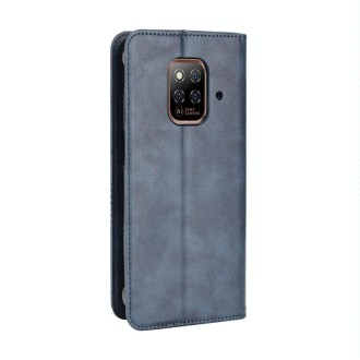 For Ulefone Power Armor 14 / 14 Pro Magnetic Buckle Retro Texture Leather Phone Case(Blue)