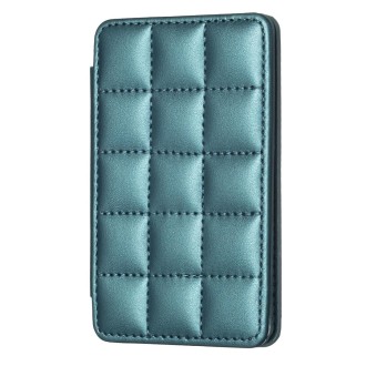 BFK01 Grid Pattern Card Bag Mobile Phone Back Sticker(Green)