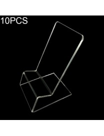 10 PCS Acrylic Mobile Phone Display Stand Holder(Transparent)