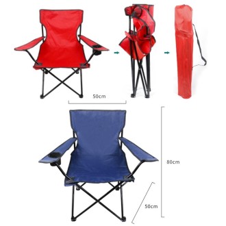 Casual Picnic Sketching Handrest Backrest Fishing Portable Beach Chair(Black)