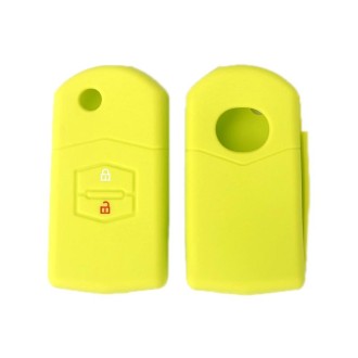 For Mazda M6/CX-5 2pcs Remote Control Folding 2 Button Silicone Case(Apple Green)