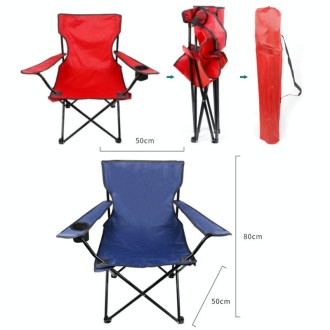 Casual Picnic Sketching Handrest Backrest Fishing Portable Beach Chair(Sapphire Blue)