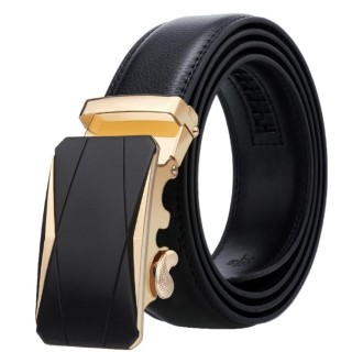 Dandali Casual Men Automatic Buckle Belt Business Soft Leather Pants Band, Length (cm): One Size 110-125cm(ZD-35)