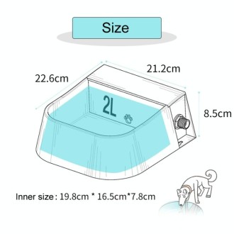 Pet Automatic Water Storage Heating Bowl Cats And Dogs Thermostatic Drinking Waterer, Size: EU Plug(Blue)