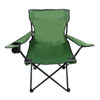 Casual Picnic Sketching Handrest Backrest Fishing Portable Beach Chair(Ink Green)