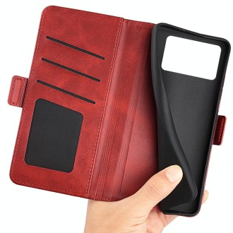 For Xiaomi Poco X4 Pro 5G Dual-side Magnetic Buckle Leather Phone Case(Red)