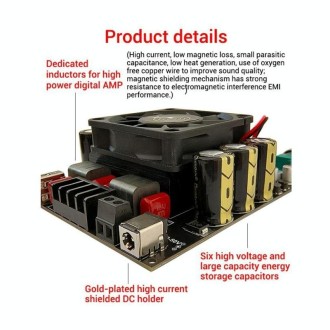 HIFI Dual-Channel High-Power TPA3255 Digital Amplifier Board(Split Type)