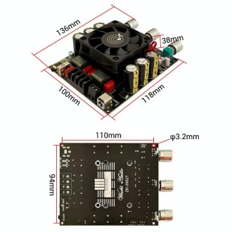 HIFI Dual-Channel High-Power TPA3255 Digital Amplifier Board(Split Type)