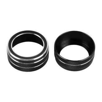 2 PCS Car Metal Air Conditioner Knob Case for Toyota Corolla / Levin / Allion / Yaris 2019-2021 (Black)