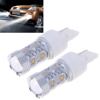 2 PCS 7440 650 Lumen 50W 10-3535-LEDs 6500K White Light  Car Brake Light, DC 12-24V