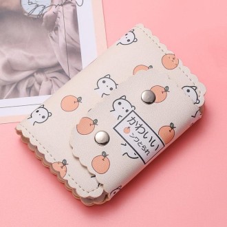 Mini Cute Cartoon Multi-card Slot Credit Card Holder Change ID Storage Bag, Color: Orange-Dog