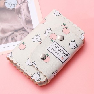 Mini Cute Cartoon Multi-card Slot Credit Card Holder Change ID Storage Bag, Color: Apricot-Dog