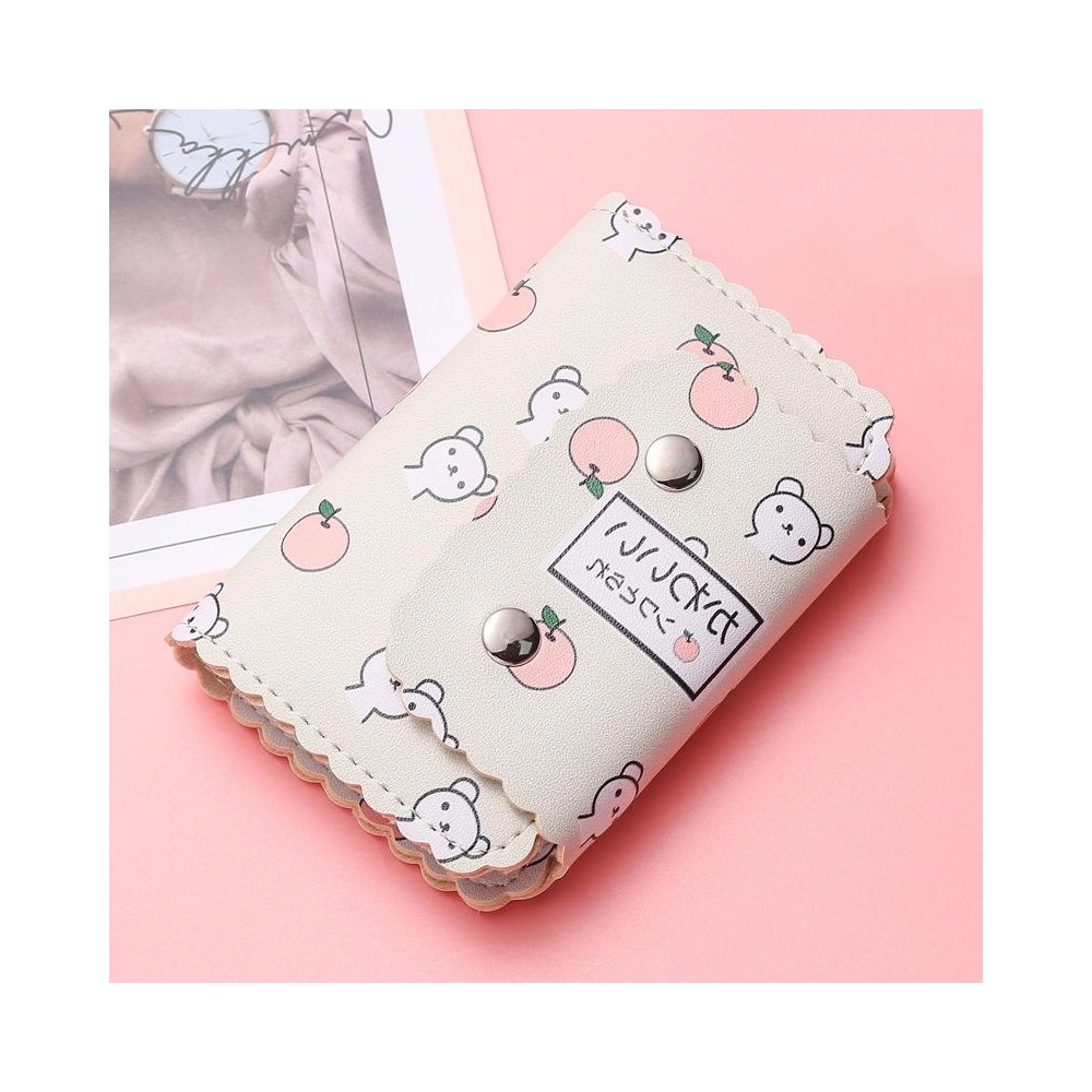 Mini Cute Cartoon Multi-card Slot Credit Card Holder Change ID Storage Bag, Color: Apricot-Dog