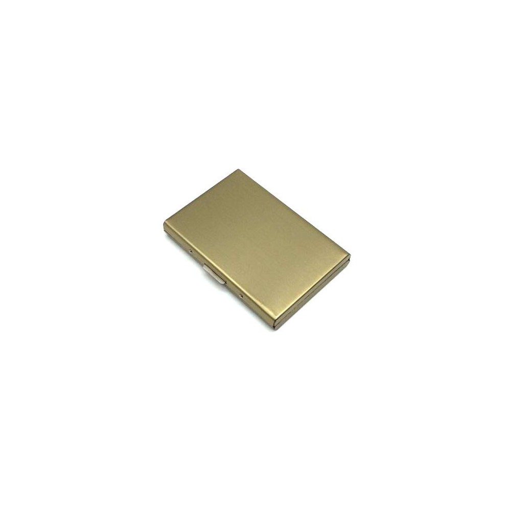 Stainless Steel Ultra-thin Protection Travel Card Bag Metal Card Box, Color:Wiredraw Gold