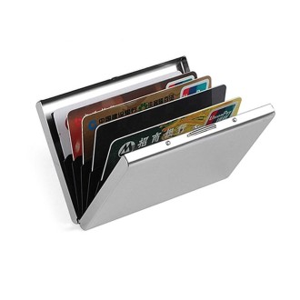 Stainless Steel Ultra-thin Protection Travel Card Bag Metal Card Box, Color:Wiredraw Gold